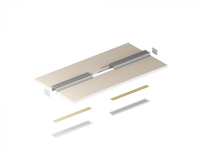 Profil Aluminiu LED negru P22-2 Dispersor opal 2M [4]