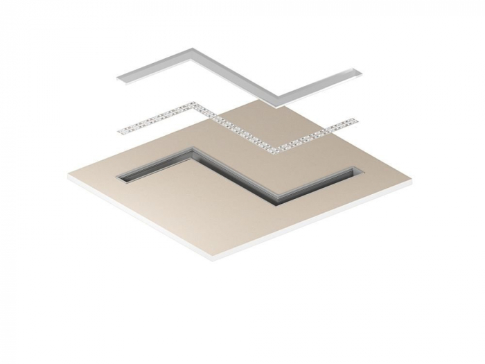 Profil Aluminiu LED argint anodizat P22-2 Dispersor opal 2M [9]