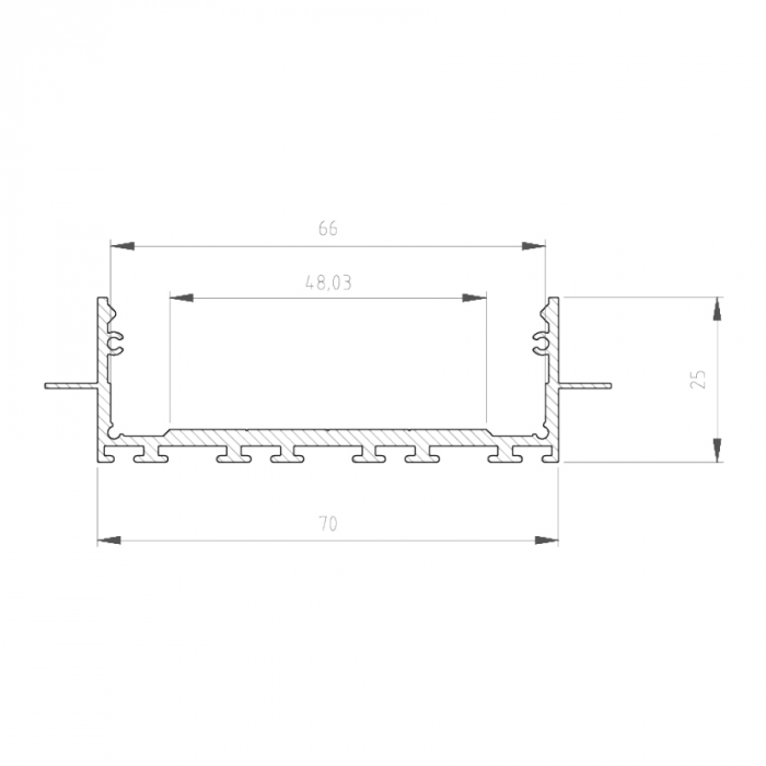 Profil Aluminiu LED 1M negru P27-2 [2]