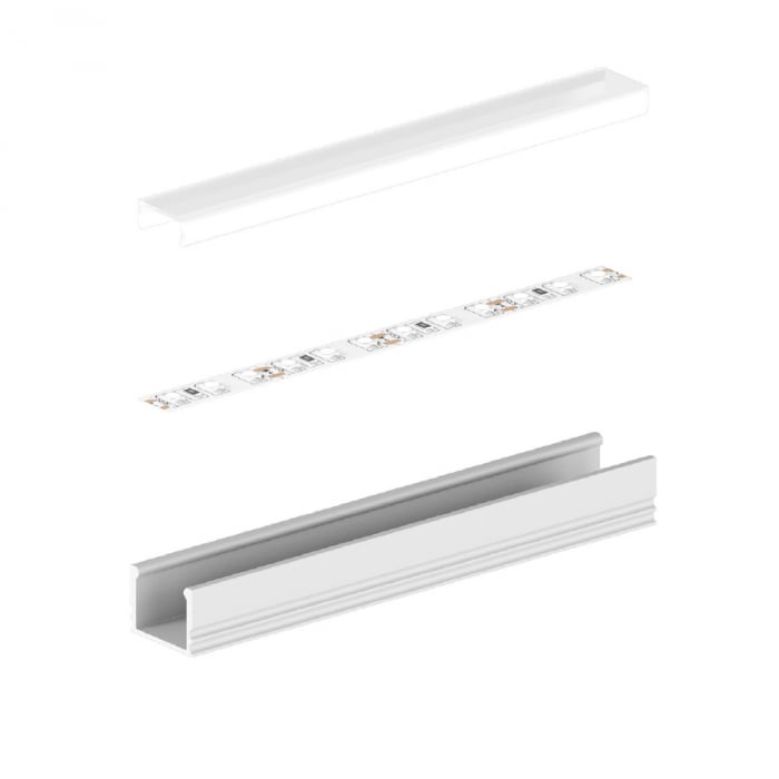 Profil Aluminiu negru P5-2 Dispersor opal 2M [4]