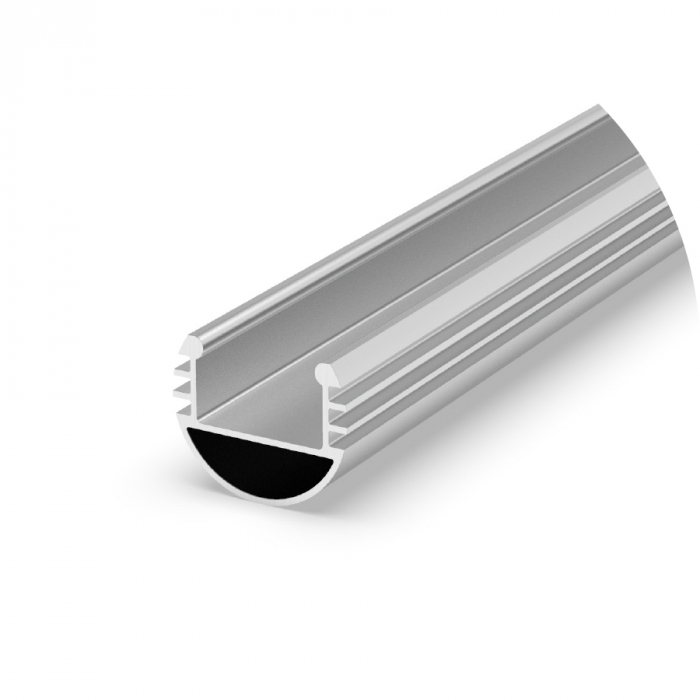 Profil Aluminiu LED argint anodizat P8-1 Dispersor opal 2M [2]