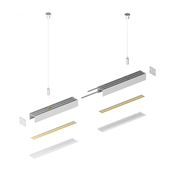 Profil Aluminiu LED negru P22-3 Dispersor opal 2M [8]