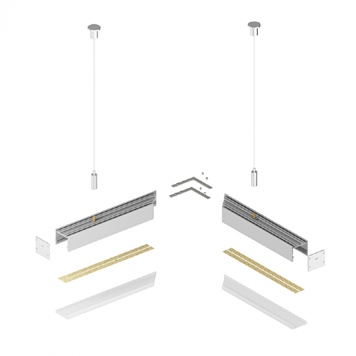 Profil Aluminiu LED alb P22-3 Dispersor opal 2M [8]