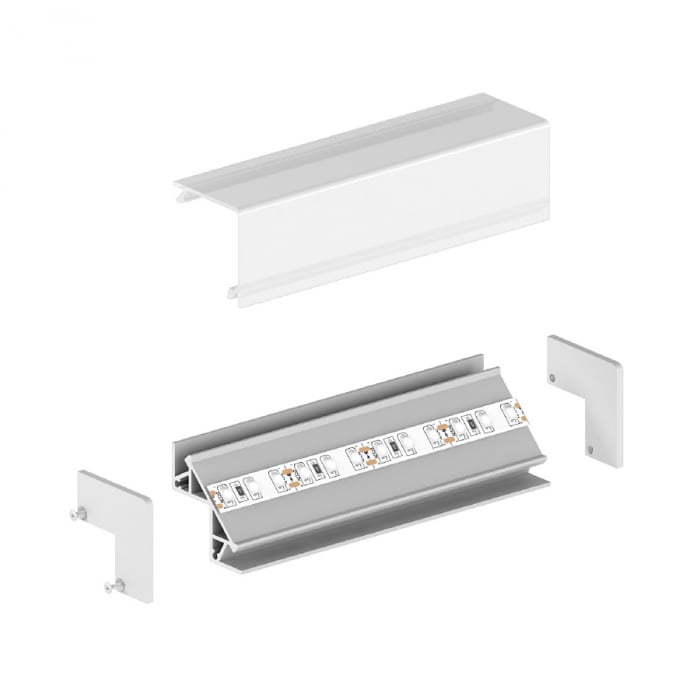 Profil Aluminiu LED P12-1 + Dispersor opal 2M [4]