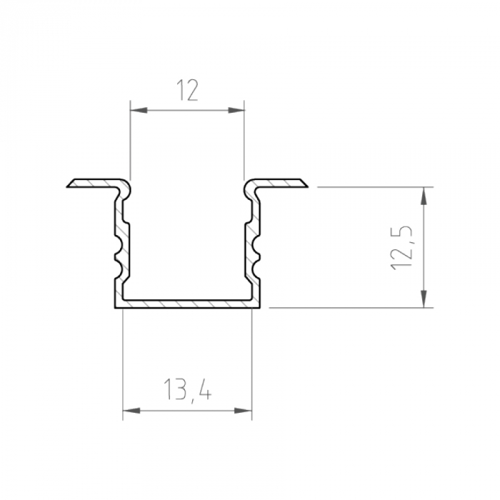Profil Aluminiu LED argint anodizat P18-2 Dispersor opal 2M [2]