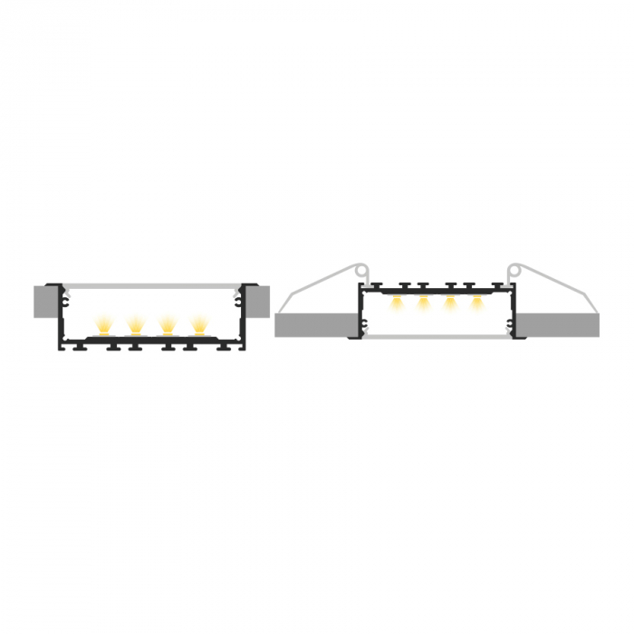 Profil Aluminiu LED 2M alb P27-1 [3]