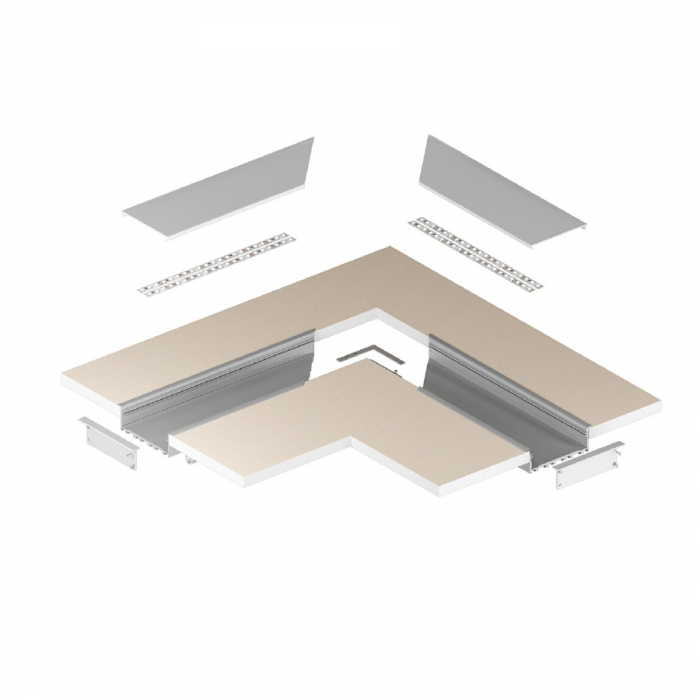 Profil Aluminiu LED 2M negru P27-1 [6]
