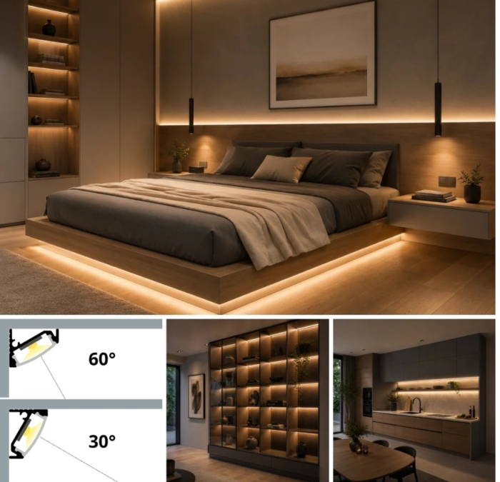 Profil LED champagne de colț LP206CH din aluminiu – 2 m [5]