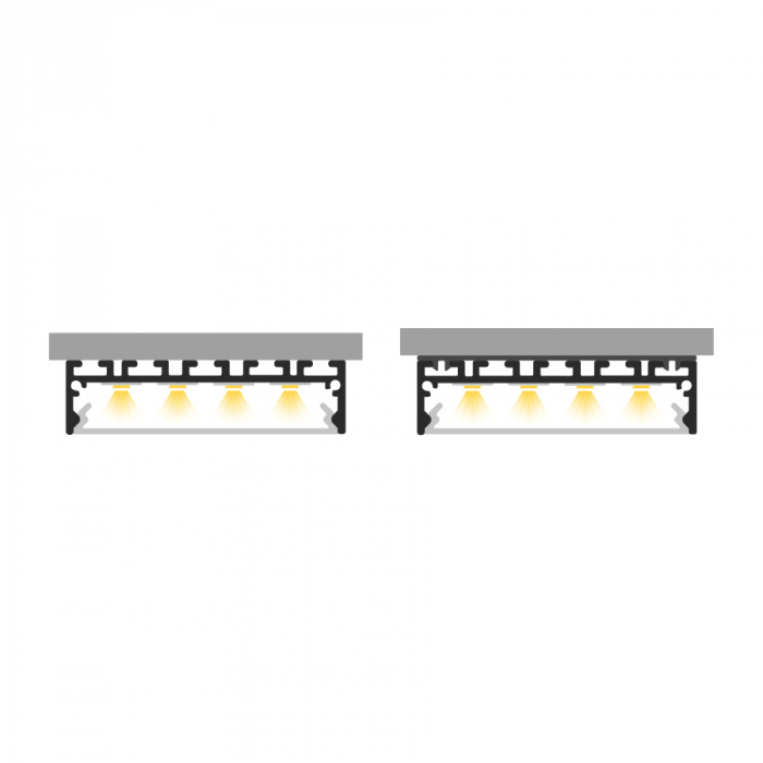 Profil Aluminiu LED alb P20-1 Dispersor opal 2M [3]