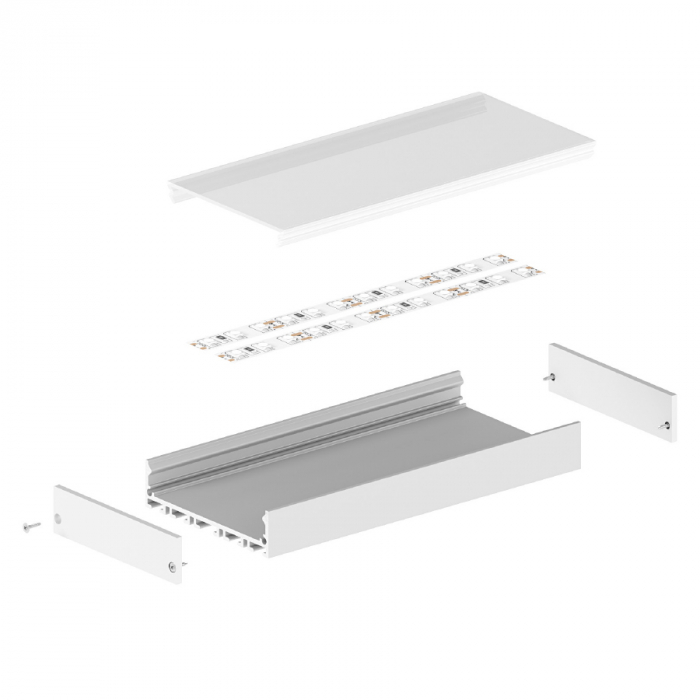 Profil Aluminiu LED alb P20-1 Dispersor opal 2M [4]