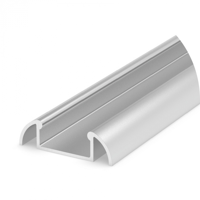 Profil Aluminiu LED argint anodizat P2-1 Dispersor opal 2M [2]
