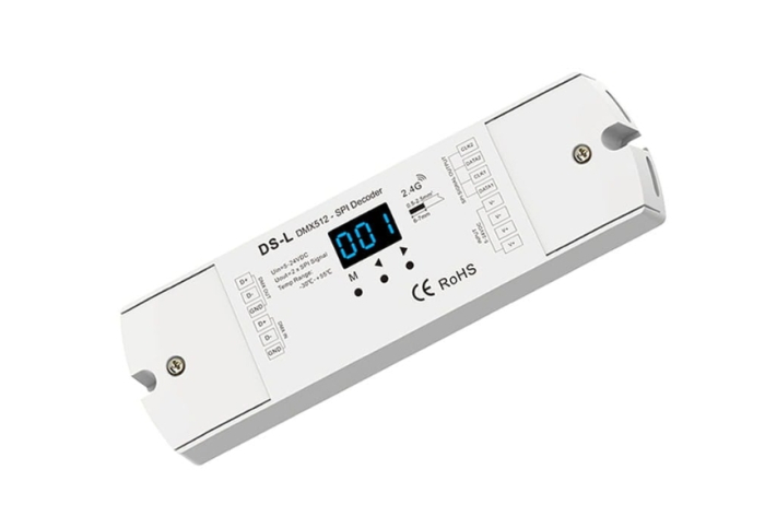 Receptor LED SPI (DMX512) - RGB - Pentru benzi digitale LED - 8A 5-24V DC - DS-L [1]