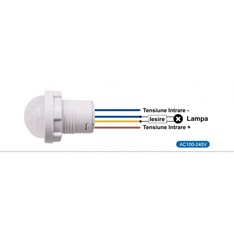 Senzor Pir 110-220V cu 4 Fire 28x37mm [5]