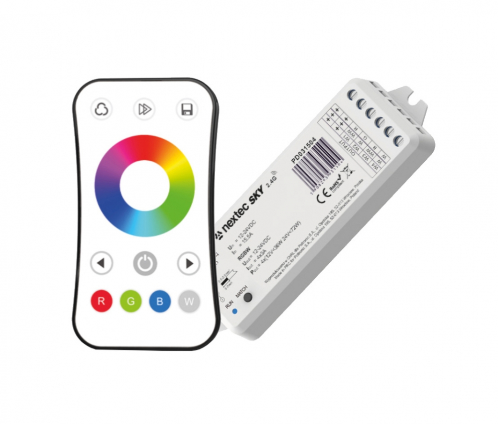 Set telecomanda pentru benzi LED RGBW 12-24V 2,4GHz [1]
