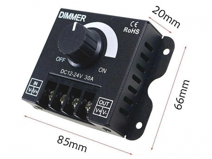 Dimmer LED 1 Canal 30A 12-24V DC [2]