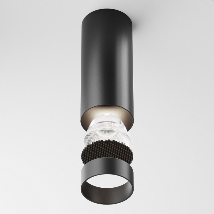 Spot LED Aplicat pe tavan Cilindric Negru 12W 4000K [3]