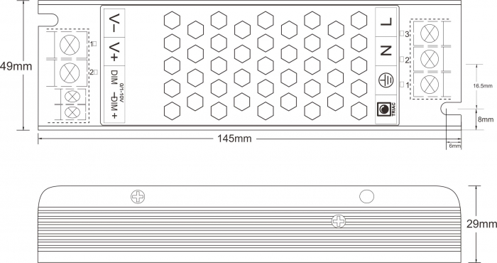 Sursa de alimentare cu tensiune constanta 12V 100W, reglabila TRIAK, 0 / 1-10V [2]