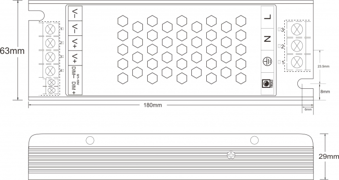 Sursa de alimentare cu tensiune constanta 12V 150W, reglabila TRIAK, 0 / 1-10V [2]