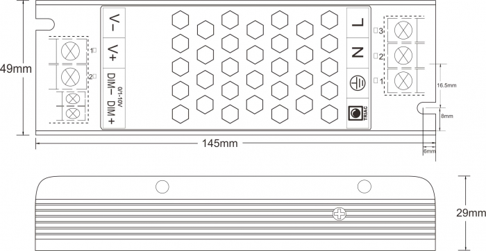 Sursa de alimentare cu tensiune constanta 24V 60W, reglabila TRIAK, 0 / 1-10V [2]