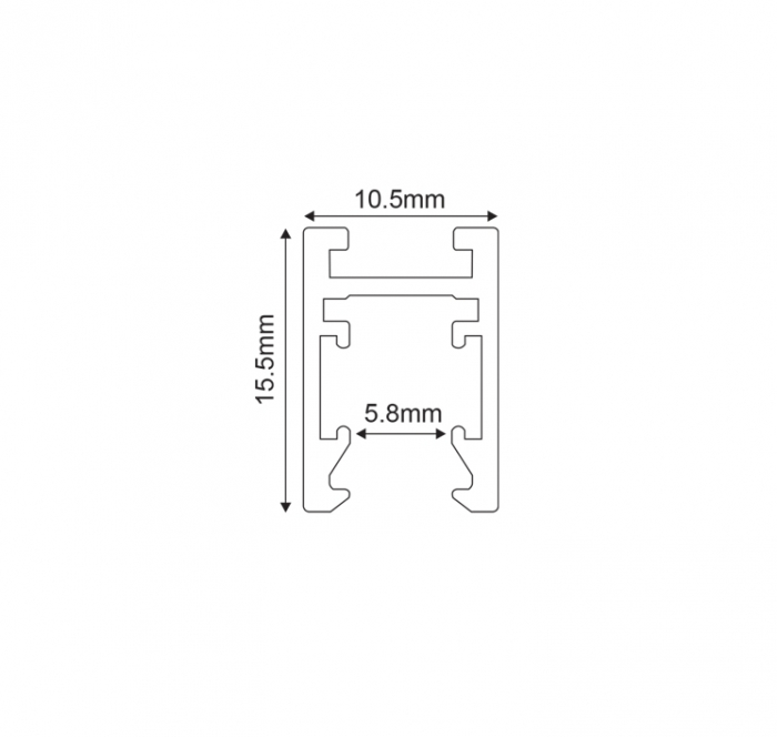 Mini sina magnetica 24V DC 1M negru mat [2]