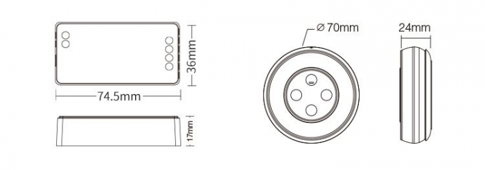 Panou + controler CCT 12V-24VDC 12A FUT035SA [2]