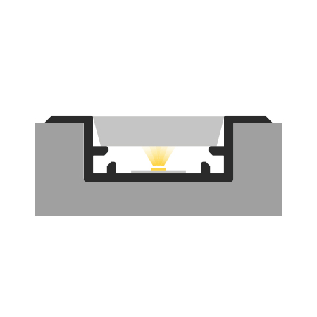 Profil Aluminiu LED argint anodizat P11-2 Dispersor opal 2M [2]