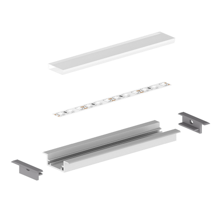 Profil Aluminiu LED negru P11-2 Dispersor opal 2M [3]