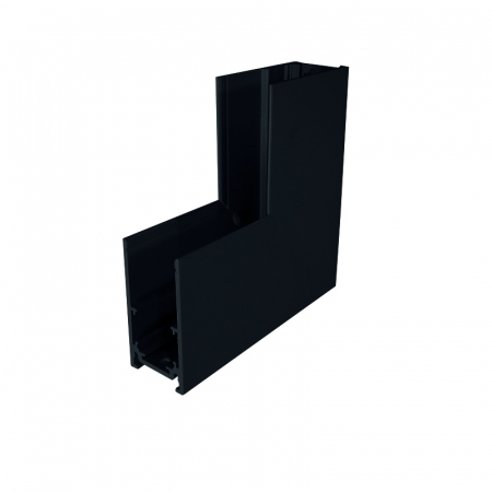 Corpuri de Iluminat pe Sina LED - CONECTOR UNGHI INTERIOR DE 90° PENTRU SINA MAGNETIC NEGRU MAT