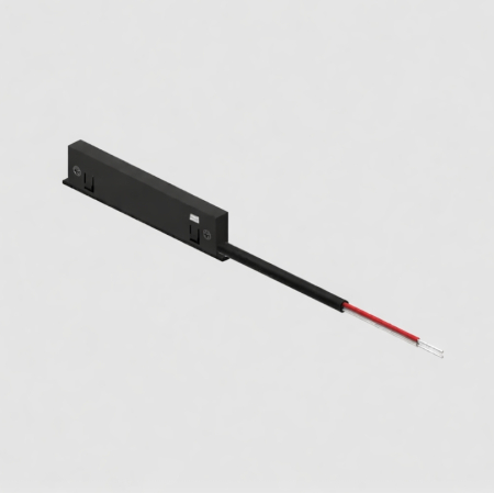 Sina Magnetica Slim 5mm 24V - Conector electric negru pentru mini sina magnetica 24V DC cu sarma DE 0,5M