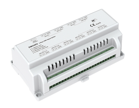 Controler Banda LED - Amplificator de semnal DMX512 - 12-48 VDC - 1 canal la 6 canale - Splitter DMX - DMA2X3