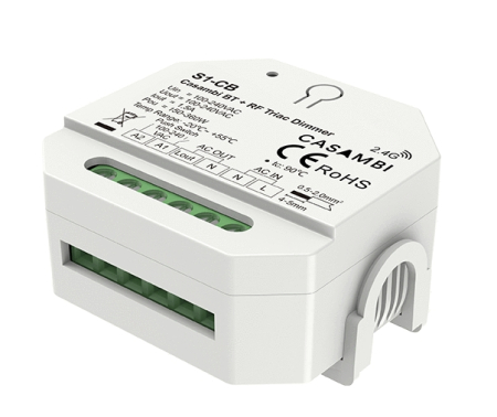 asambi Bluetooth + RF Triac Dimmer 100-240VAC 1CH * 1.5A  S1-CB [2]
