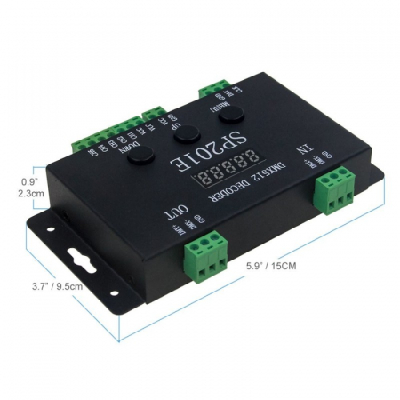 CONTROLER DMX512 ADRESABIL PIXEL LED SP201E [5]