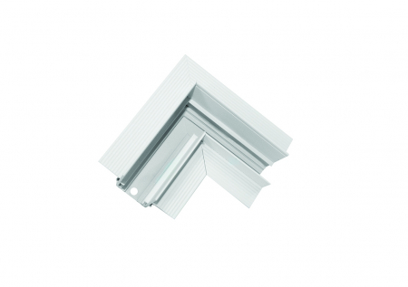 Corpuri de Iluminat pe Sina LED - CONECTOR ALB MAT LA 90° PENTRU SINA INCASTRATA
