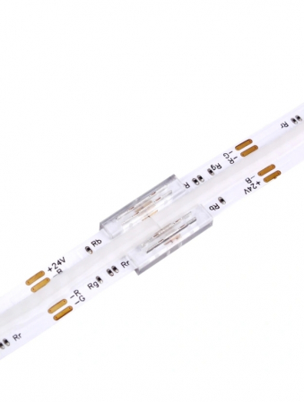 Conectori banda led - Conector banda led cob RGB 10mm transparent 4pin 5.5A