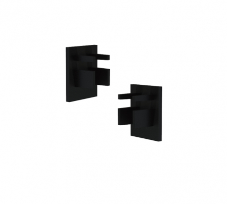 Sina Magnetica Slim 24V - Dopuri negre (set de 2 buc) pentru mini sina magnetica