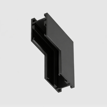 Sina Magnetica Slim 5mm 24V - Conector de colt negru 90° pentru mini sina magnetica aplicata