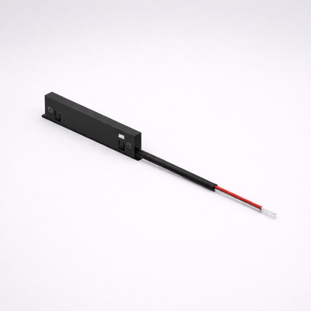 Corpuri de Iluminat pe Sina LED - Conector electric negru pentru mini sina magnetica 24V DC cu sarma DE 0,5M