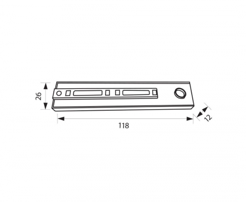 Conector magnetic electric 90° L-Track ∙ Negru [1]