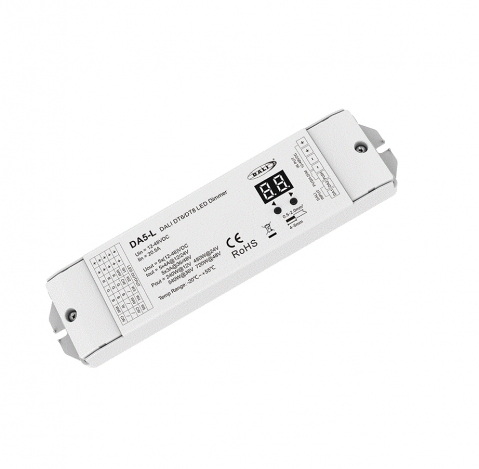 Controler Banda LED - Controler DALI LED - RGB+CCT - 12-24V DC 5x4A - DA5-L