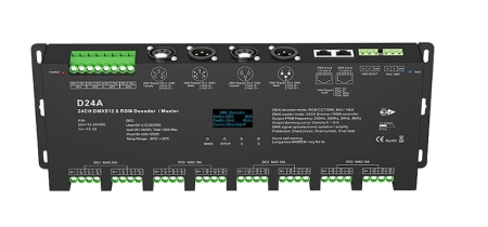 Controler LED DMX512 - 24 canale - 12-24V DC 24x5A - OLED - DMX Decoder/Master - D24A [1]