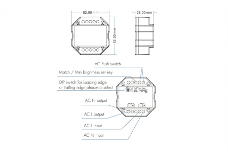 Controler LED Triac (ZigBee) - Dimmer pentru becuri 230VAC 200W - S1-B(WZ) [3]