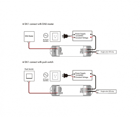 Controller LED DALI - Mono - 12-24 DC 15A - DA1 [1]