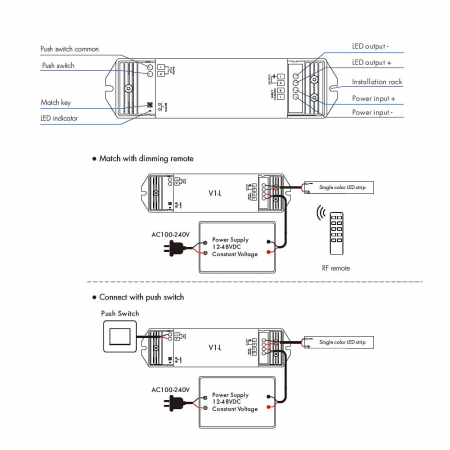 Controller LED - Mono - 12-48V DC 1x15A - V1-L [3]