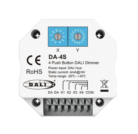 Convertor de semnal de control DALI (Push Dim) - Control fără potențial - Mono - DALI Bus - DA-4S [1]