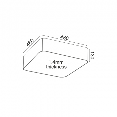 CORP DE ILUMINAT DE TAVAN LED 40W 4000LM CCT BLACK METAL 48X48XH13CM EMERY [1]