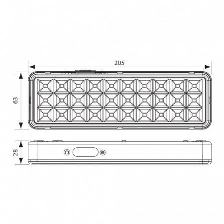 Corp de iluminat LED de urgență RACER LED-M ∙ 3W ∙ Li-Ion ∙ 3.7V [1]