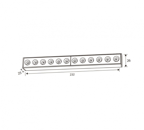 Corp de iluminat magnetic LED DIVISION LED ∙ 12W ∙ Negru ∙ 4000K [1]