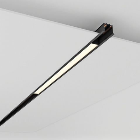 Sina magnetica Slim LED 48V - Corp de iluminat magnetic LED ILLUSION LED ∙ 24W ∙ Negru ∙ 3000K