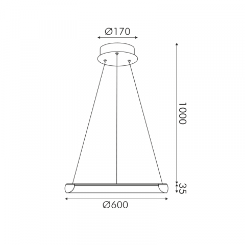 CORP DE ILUMINAT SUSPENDAT LED 32W 2500LM CCT IP20 METAL NEGRU + ACRILIC [1]