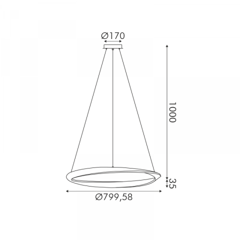 CORP DE ILUMINAT SUSPENDAT LED 42W 3300LM CCT IP20 METAL AURIU + ACRILIC [1]